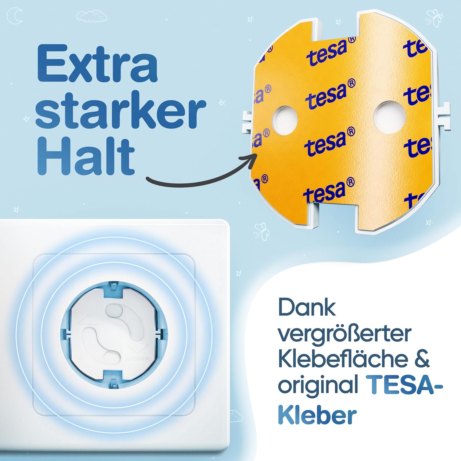 MUTKIND Socket Child Lock – Pack of 25 with Adhesive from Tesa Socket Protection Child Lock with Twist Mechanism – Child Lock Socket – Socket Safety Baby