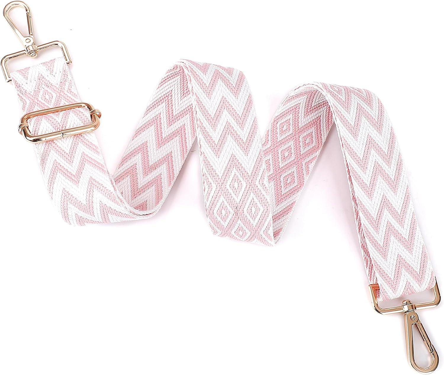 Bag Straps for Changing, Adjustable Shoulder Strap, Width 4 cm, Length Adjustable 80-140 cm, Shoulder Strap for Shoulder Bag, Carry Bags and Handbags, DIY Accessories for Bag, Black/White